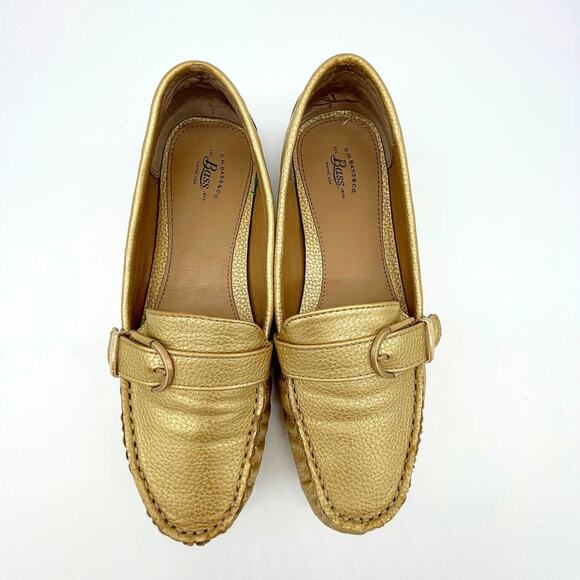 G.h. Bass & Co Womens Betsy Golden Round Toe Slip On Loafer Flats Size 7.5M - Picture 4 of 8